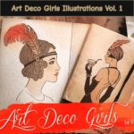 Art Deco Girls Illustrations Vol. 1 cover image.