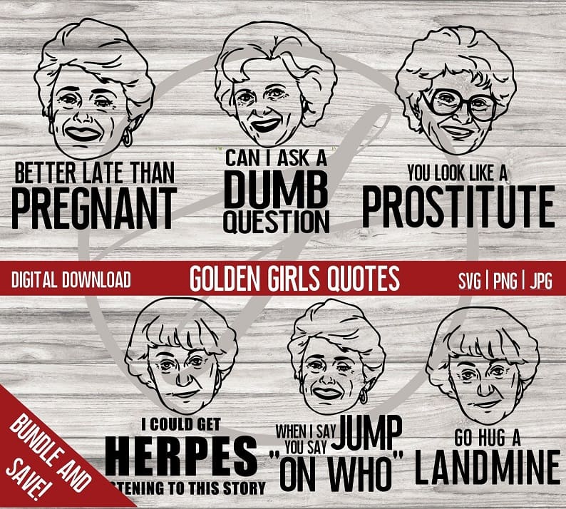 Golden Girls Quotes Bundle preview.