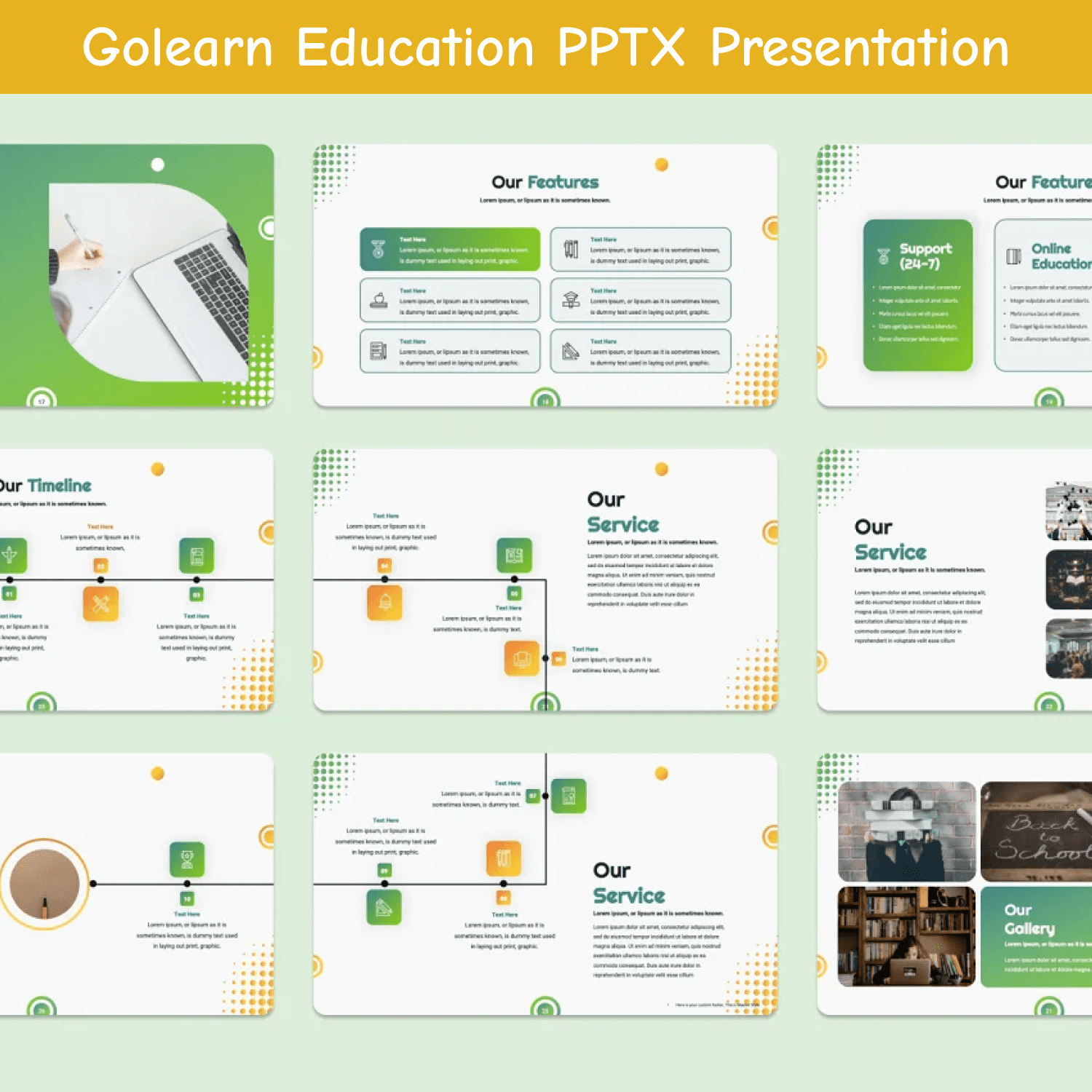 golearn education pptx presentation cover image.