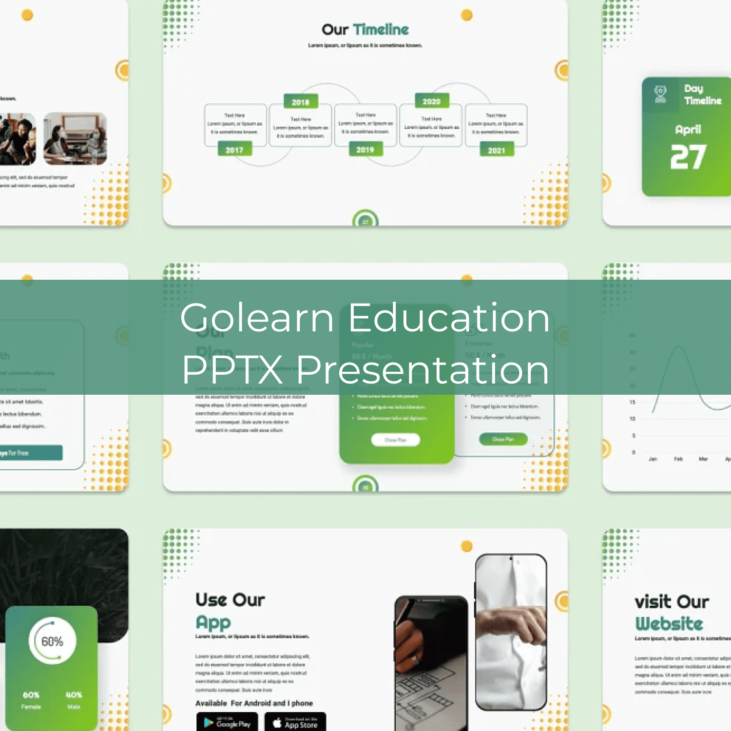 golearn education pptx presentation preview