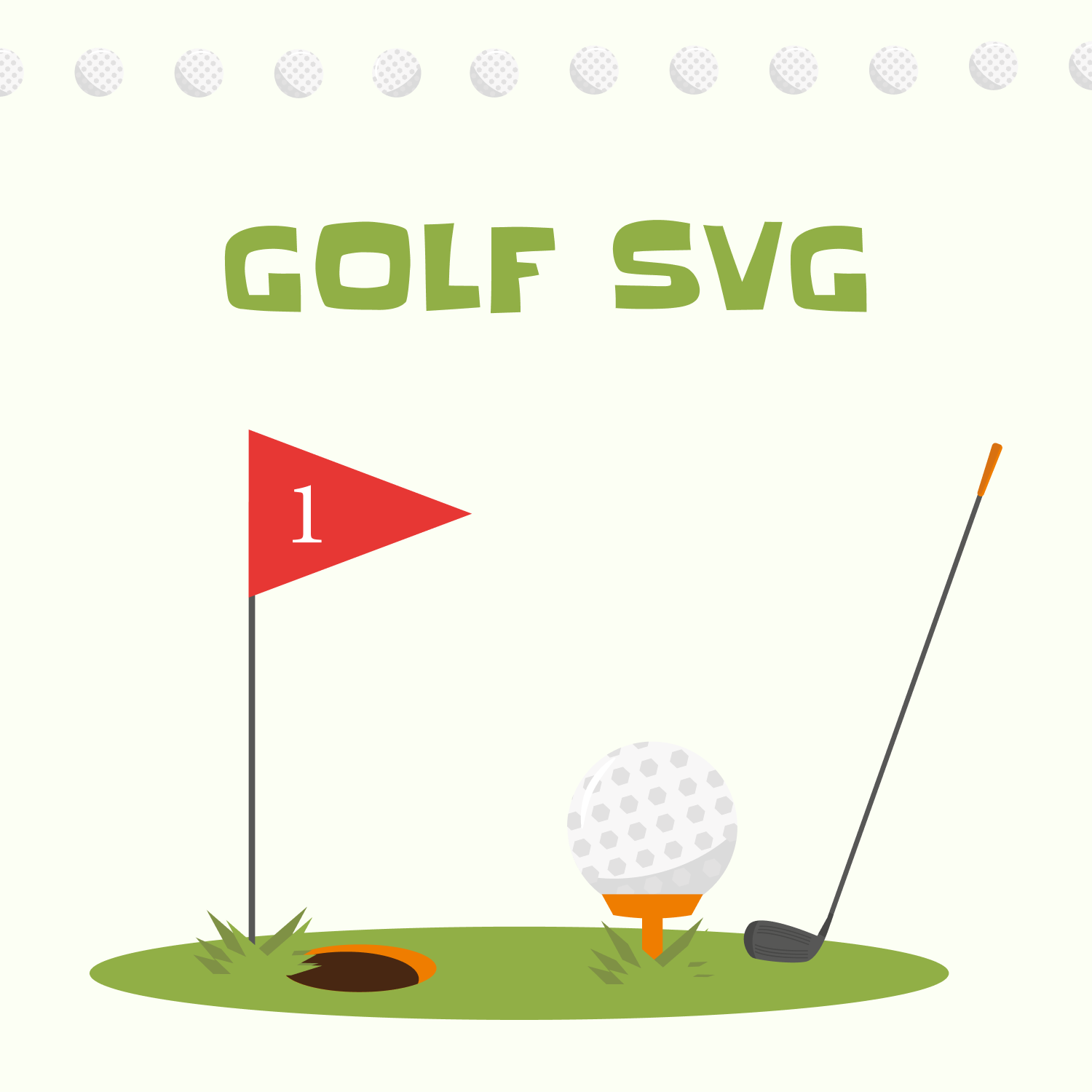 golf svg files pack cover image.