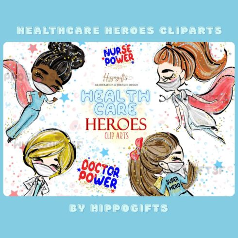 healthcareheroes cliparts cover image.