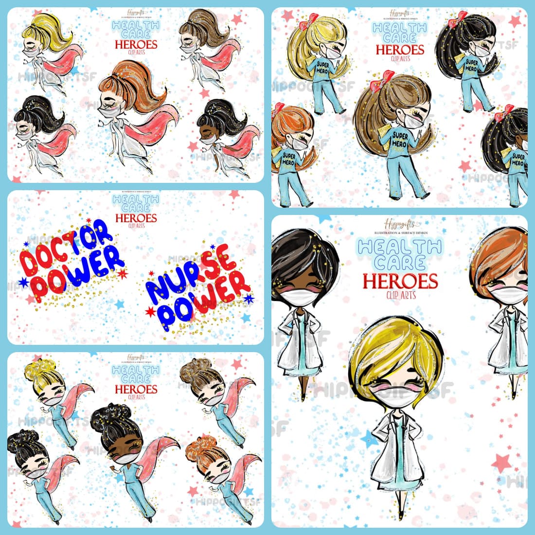 healthcareheroes cliparts preview image.