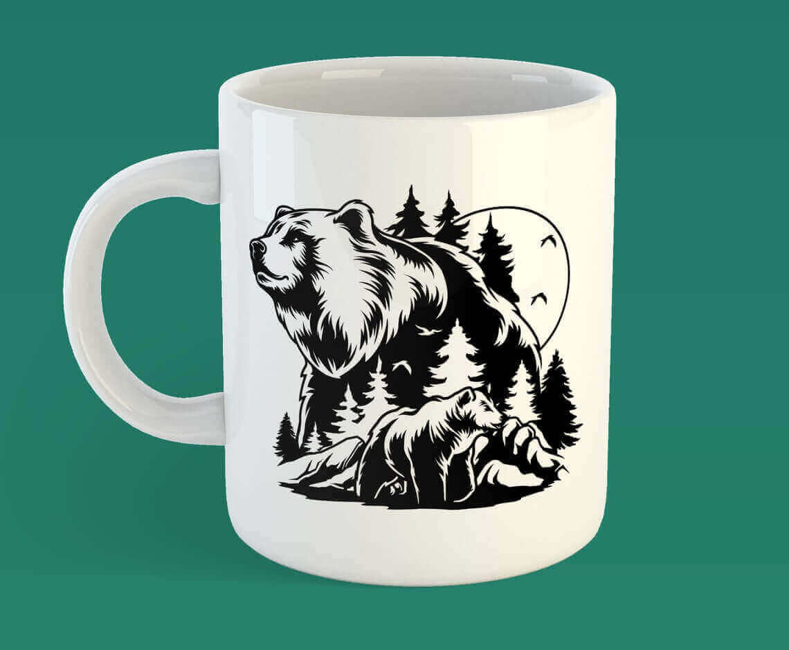 Grizzly Mountain Bear SVG – MasterBundles