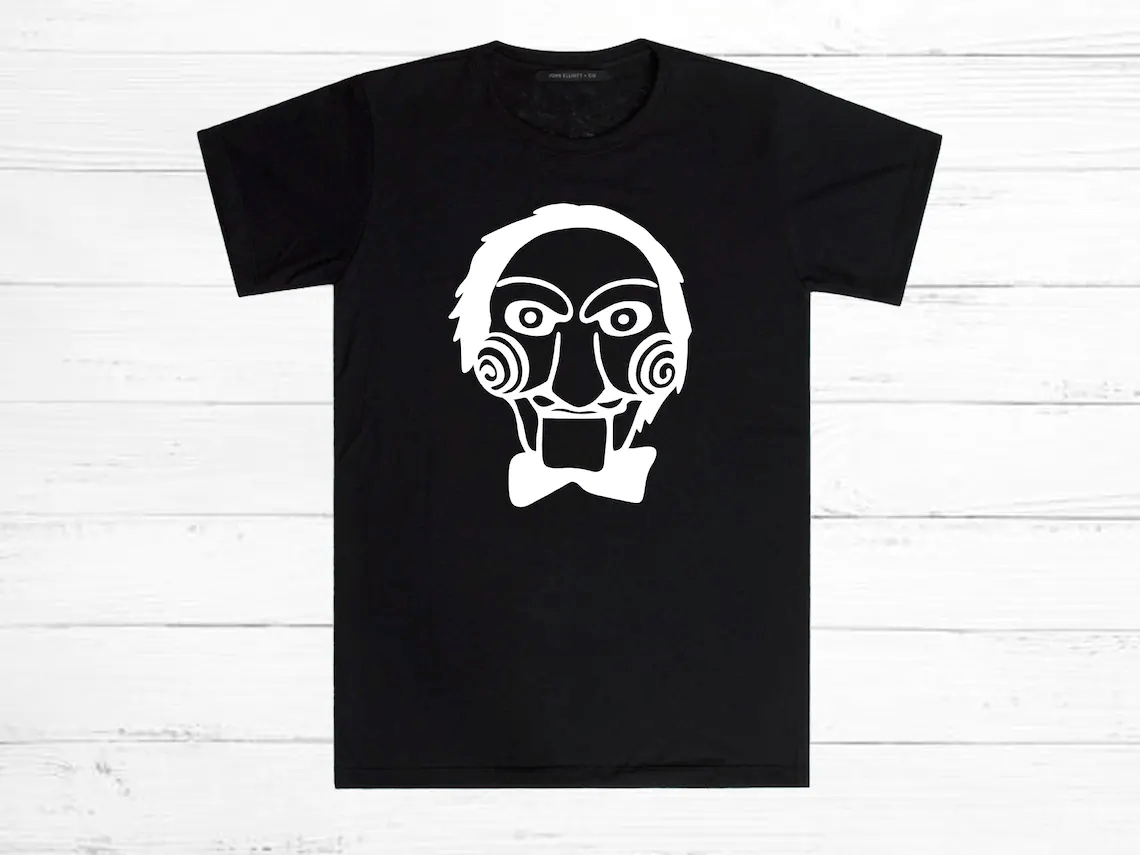 Image of SAW On A Black T-shirt.