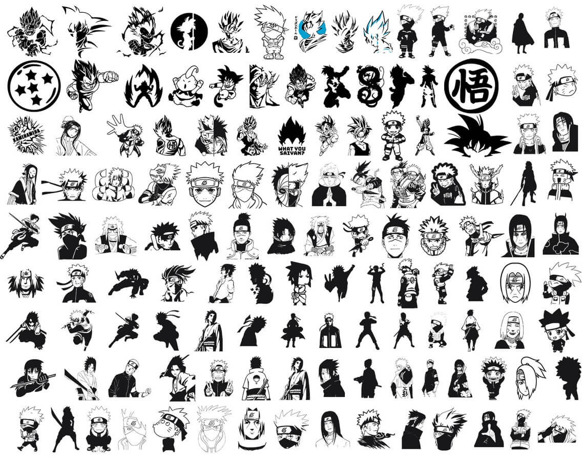 Black and White Picture of Anime.