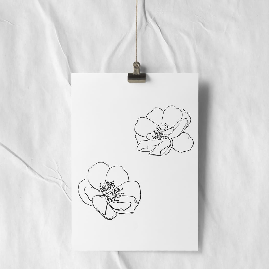 illustration decor flowers pictured preview image.