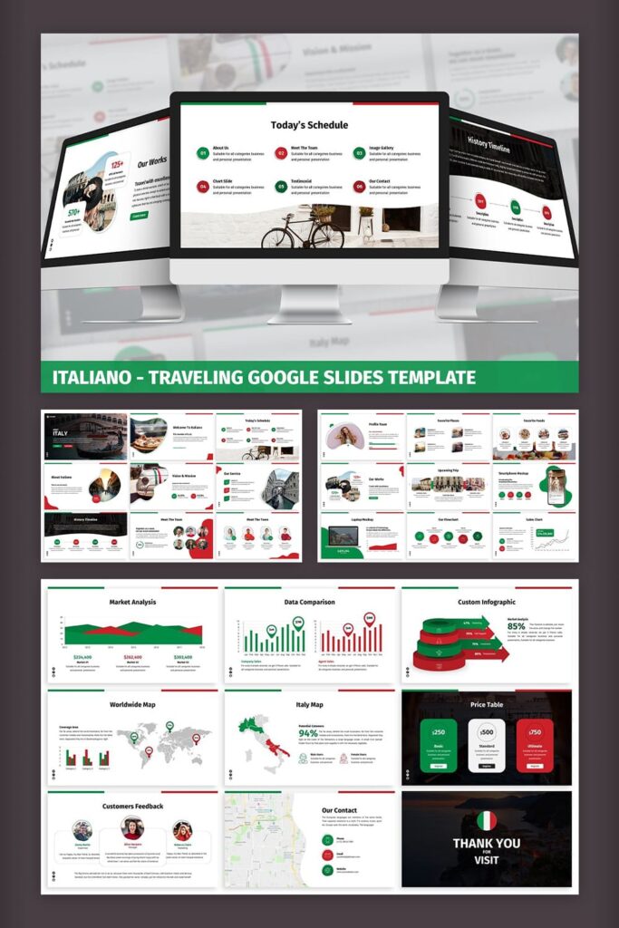 Italiano - Traveling Google Slides Pinterest preview