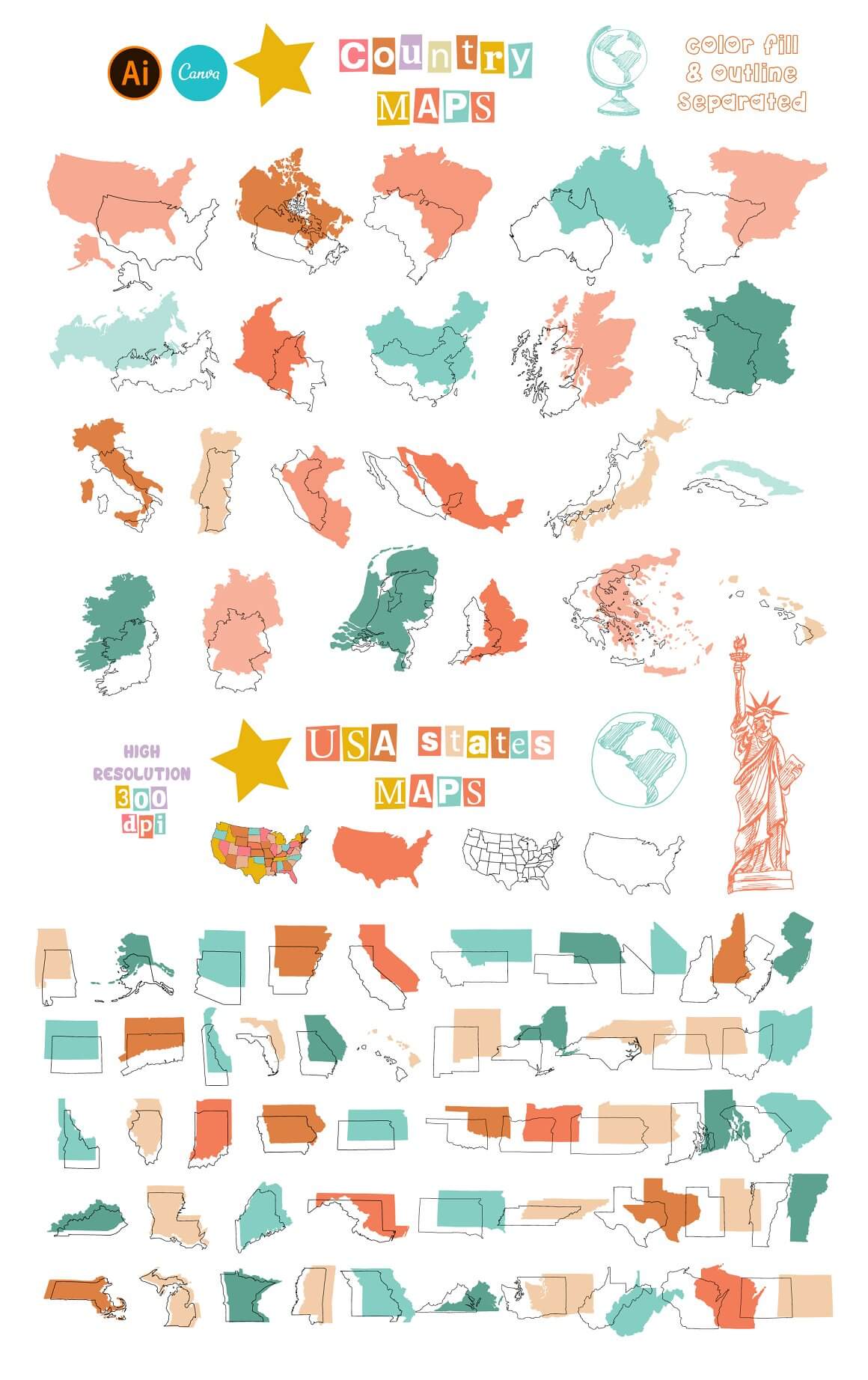 Country Maps.