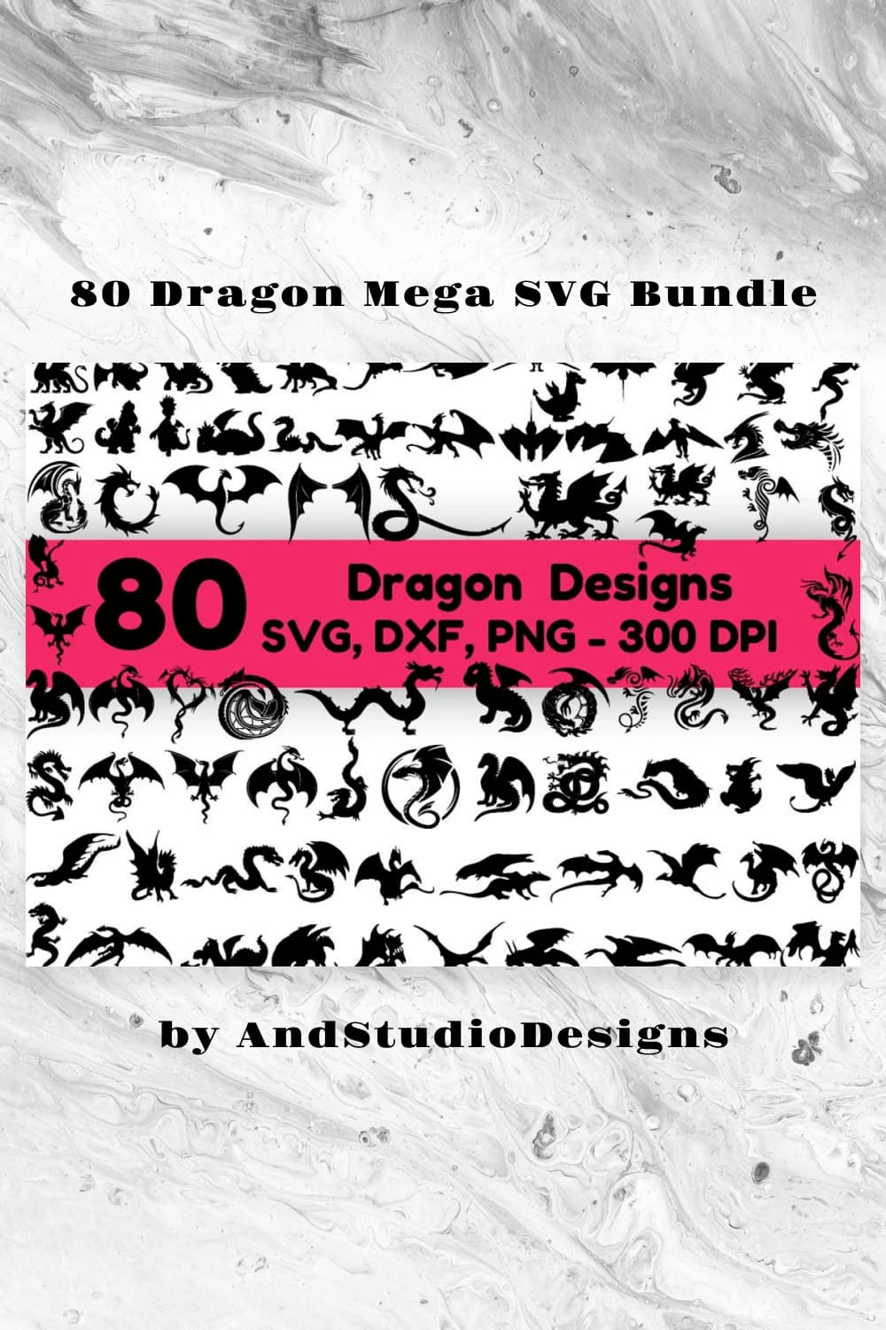 mega svg bundle dragon cut pinterest image.