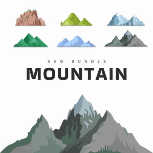 mountain svg bundle cover image.