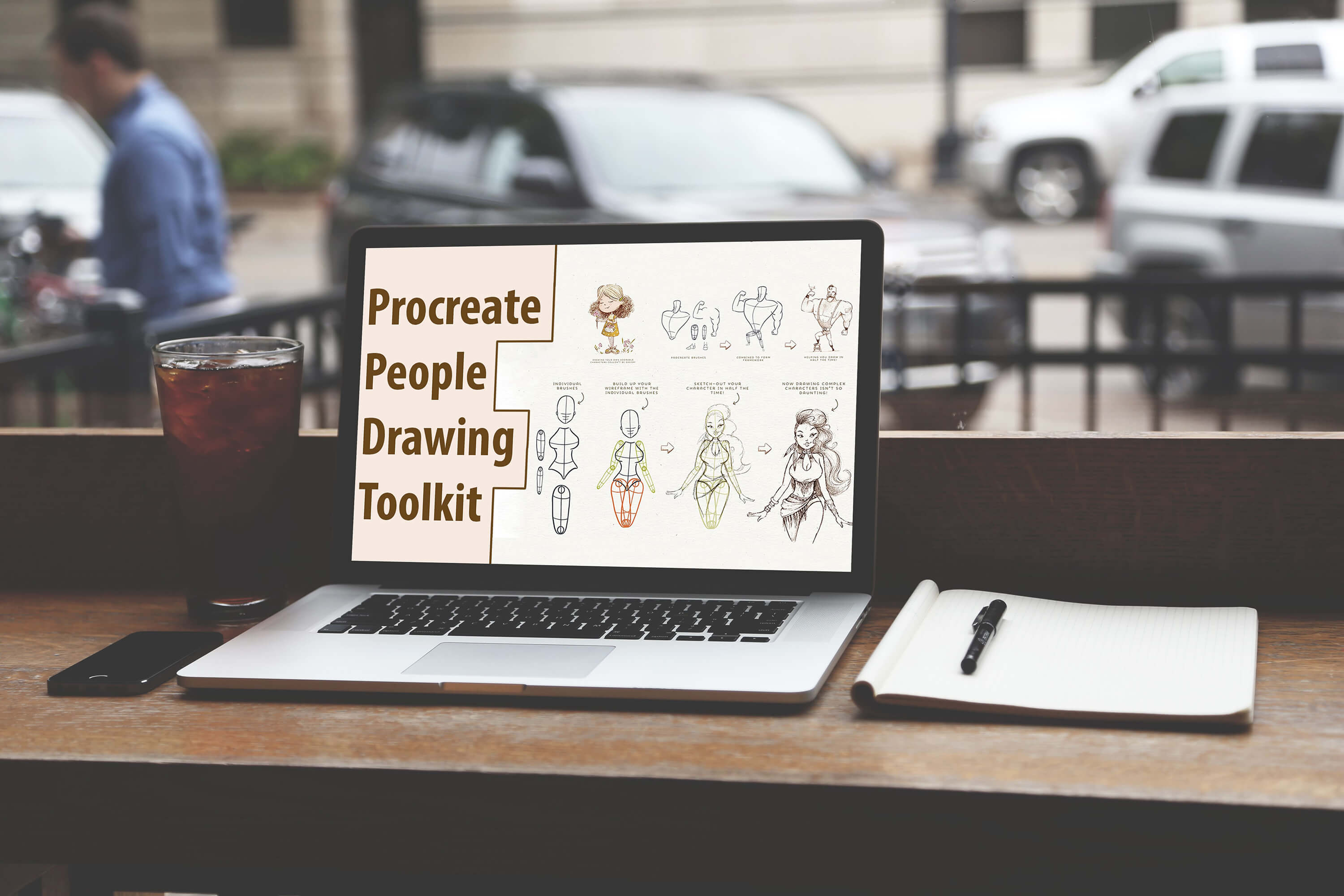 Preview Procreate People Drawing Toolkit on Notebook.