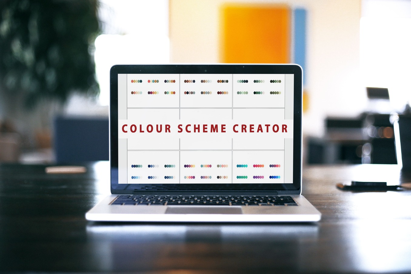 Colour Scheme Creator On The Laptop.