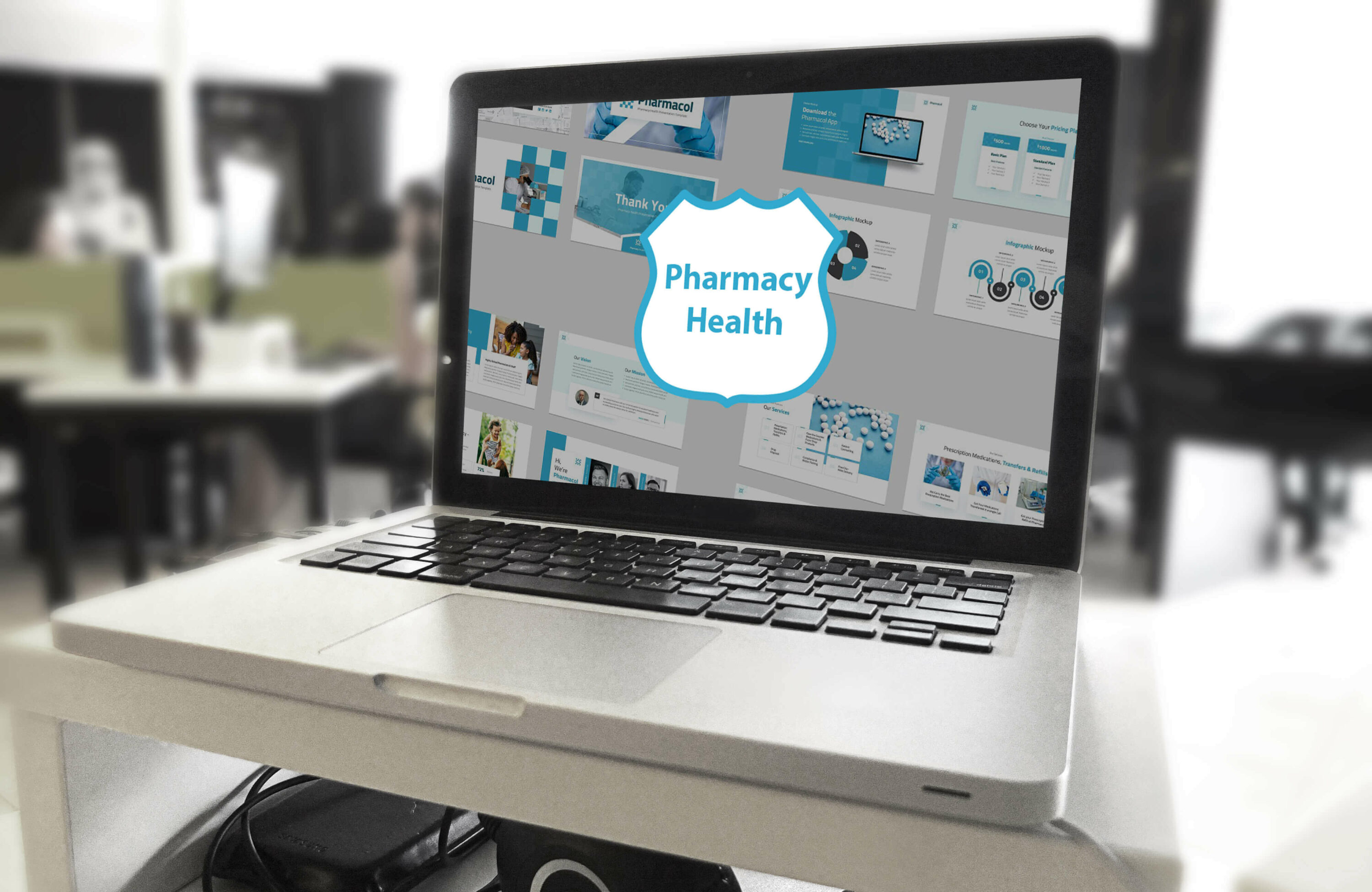Preview Pharmacy Health on notebook.