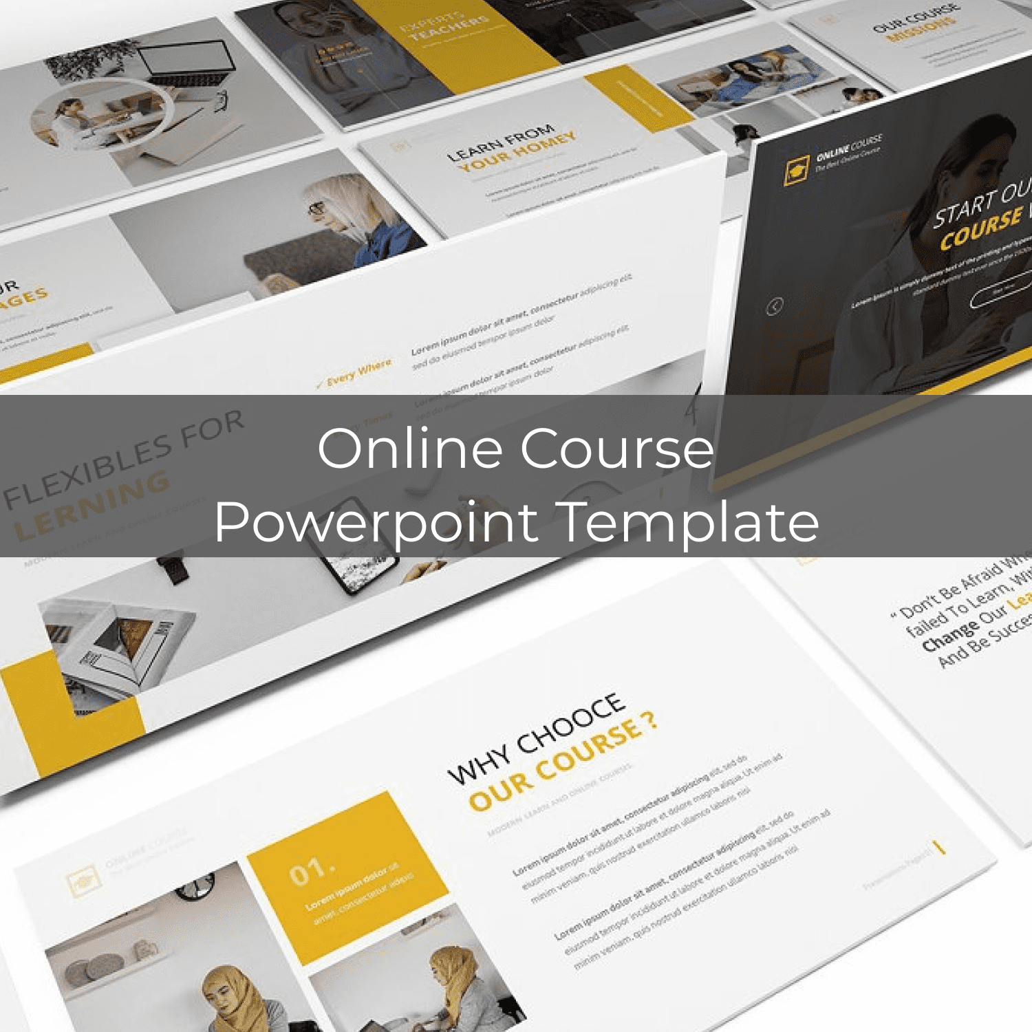 online course powerpoint template preview