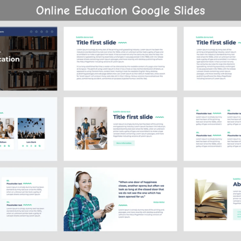 online education google slides cover image.