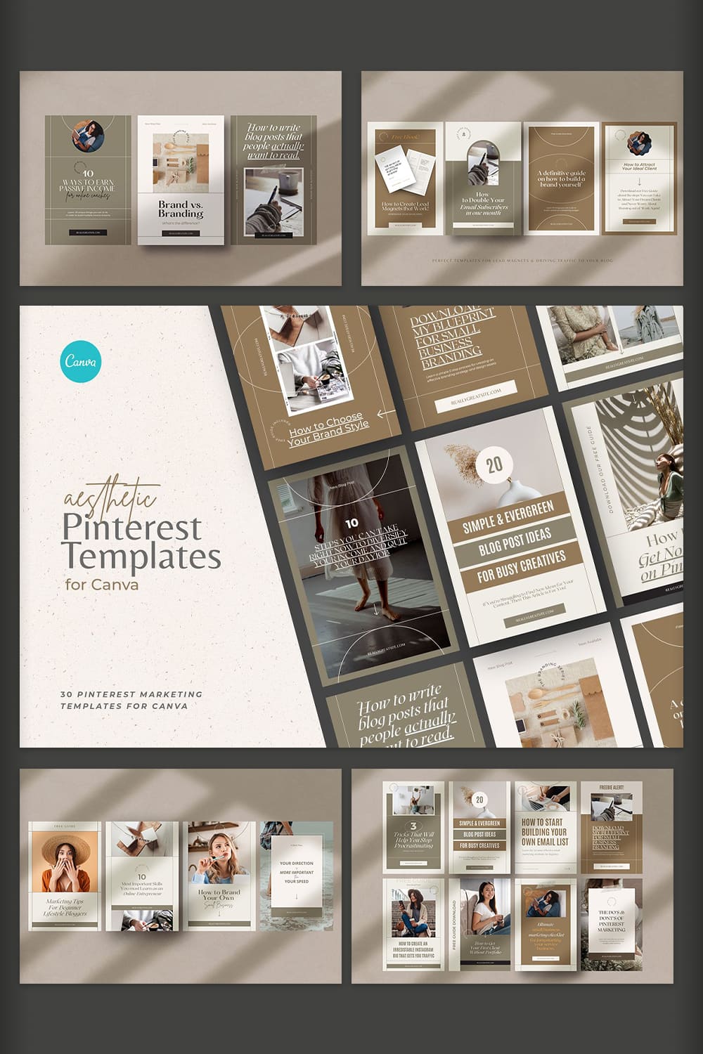Aesthetic Pinterest Templates For Canva - "How To Choose Your Brand Style".