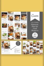 Food Blogger Pinterest Pins | MasterBundles