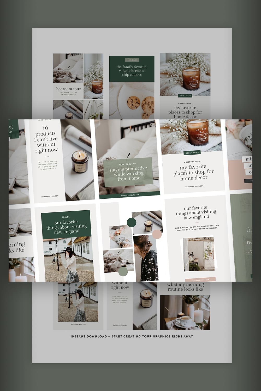 June Pinterest Templates -"Staying Productive While Working From Home".