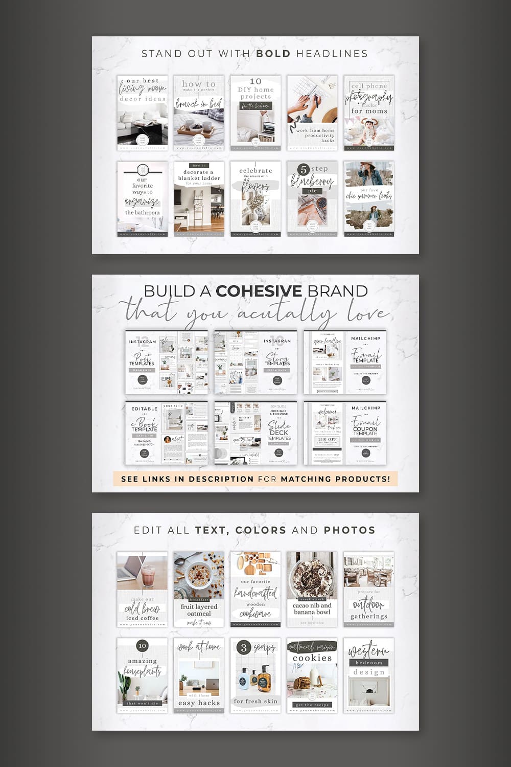 Pin Templates - "Build A Cohesive Brand".