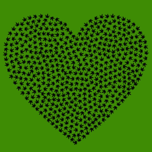 Free Marijuana Heart SVG cover.