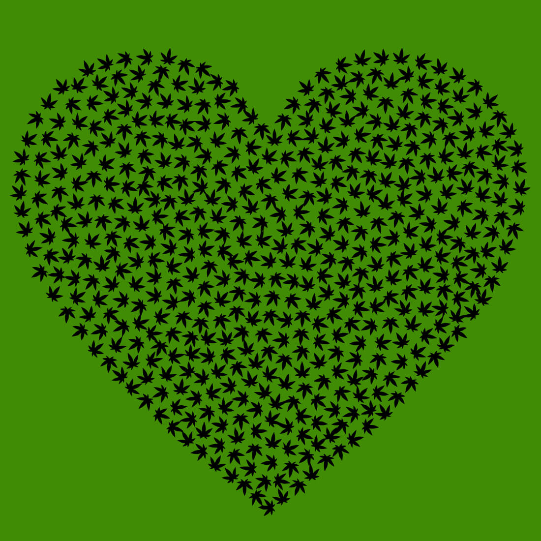 Free Marijuana Heart SVG cover.