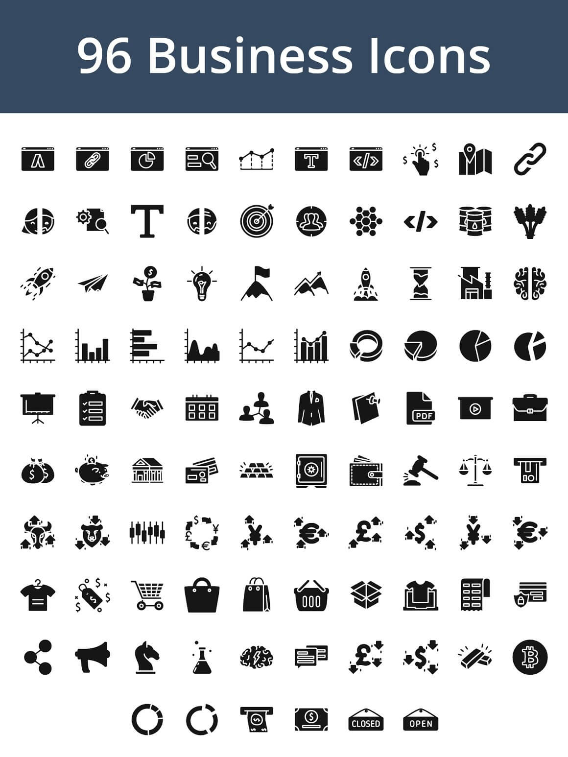96 Business Icons.