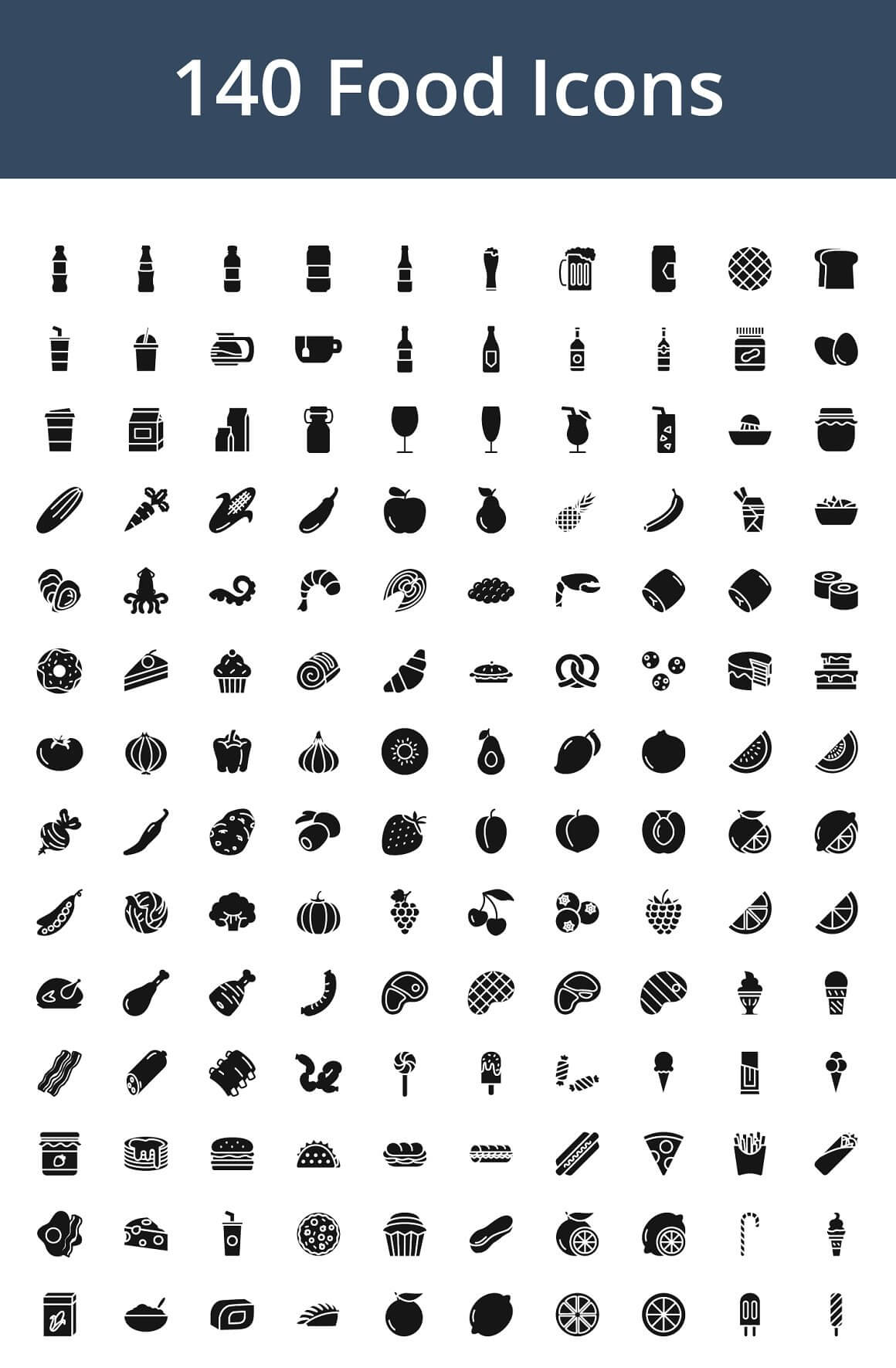 140 Food Icons.