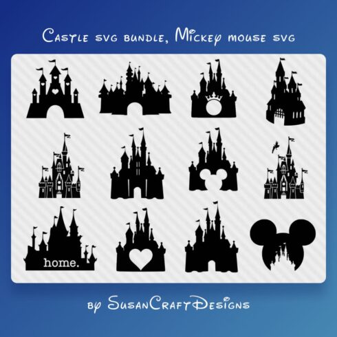 Princess Castle SVG Bundle main cover.