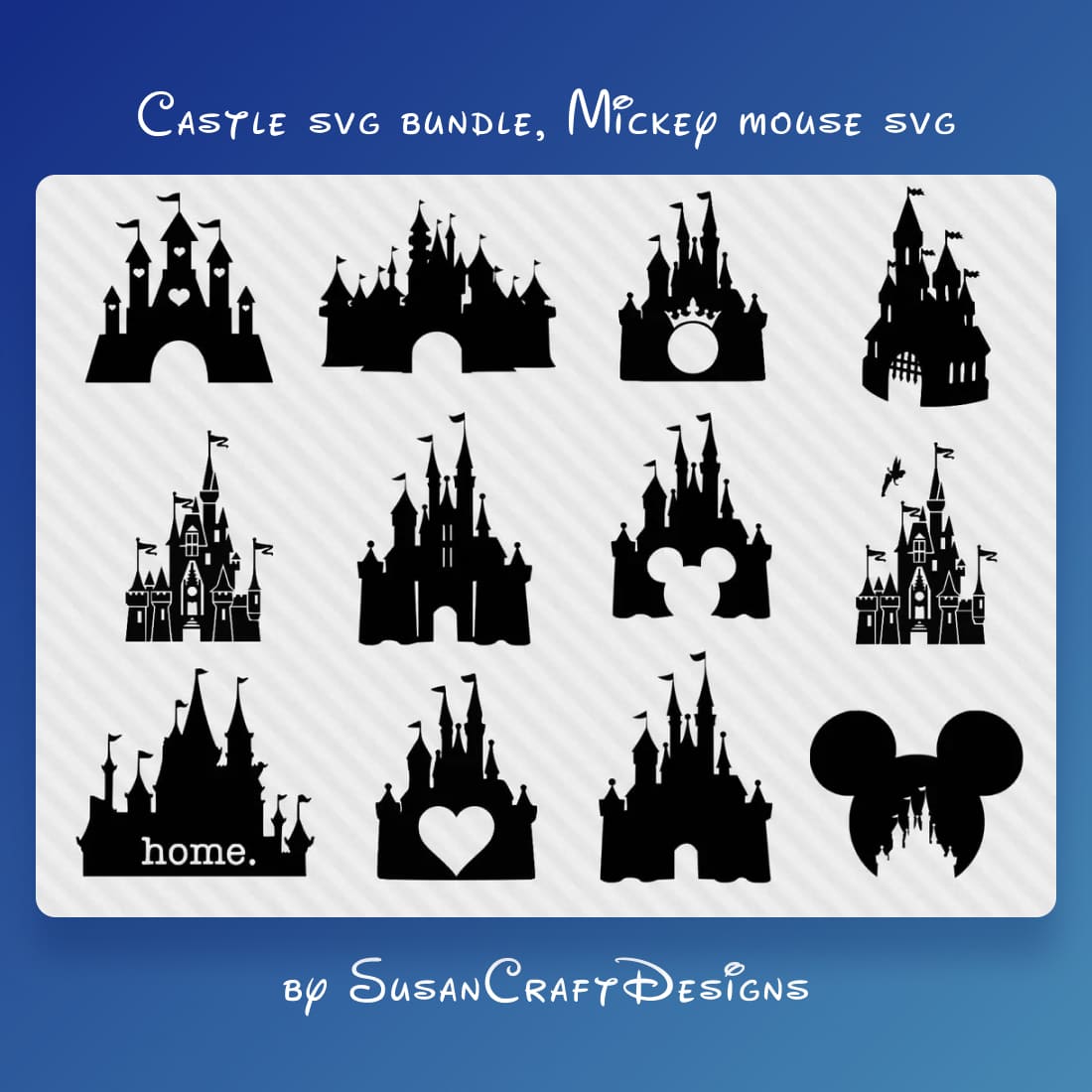 Princess Castle SVG Bundle main cover.