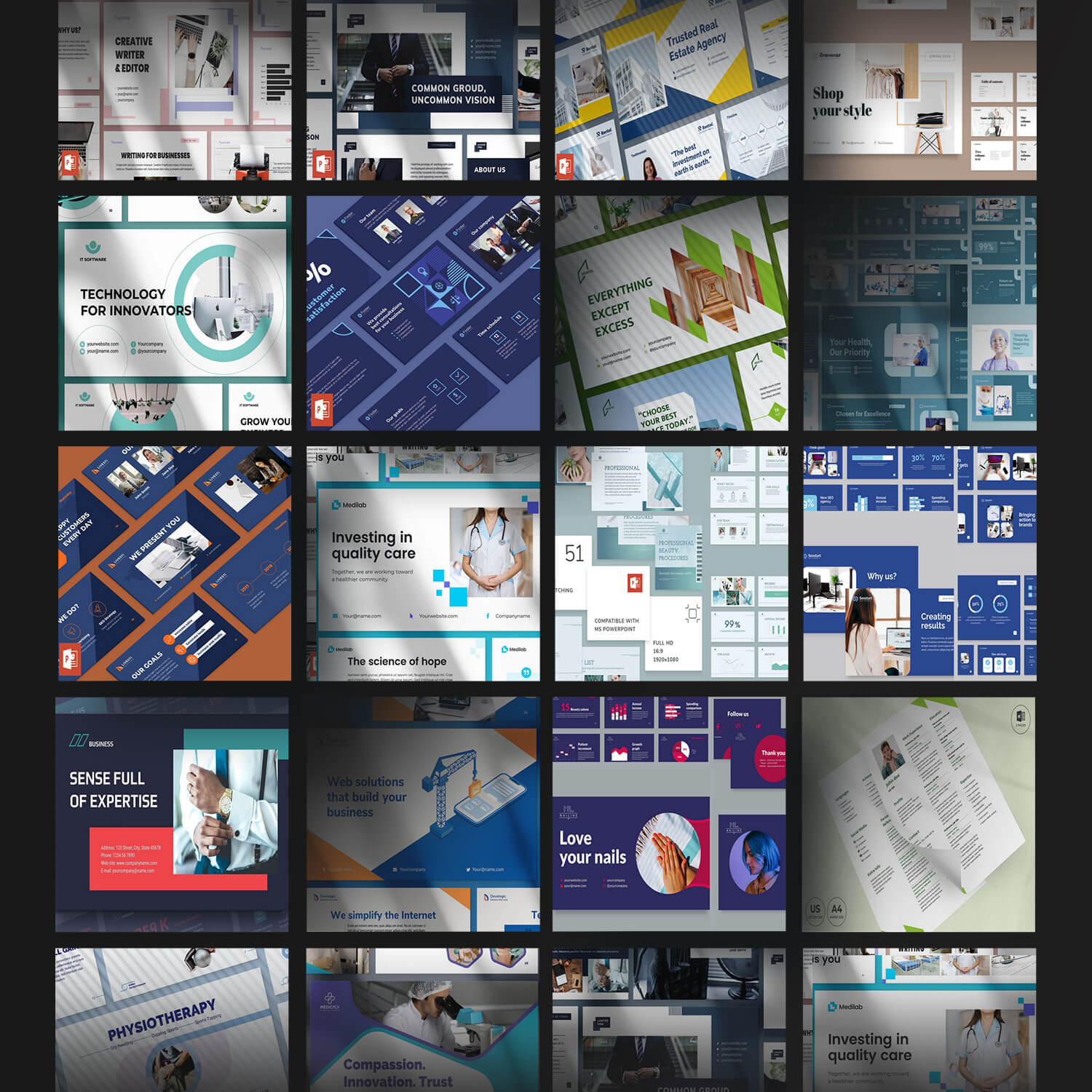 professional powerpoint templates preview.