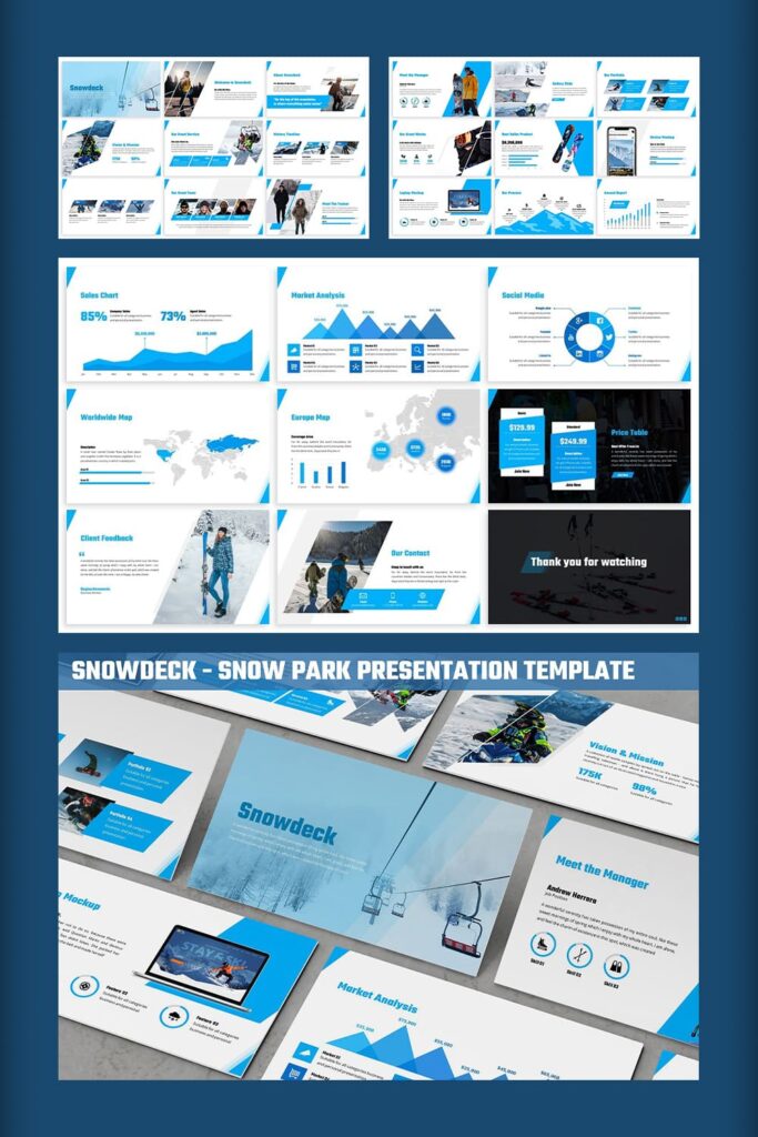 Snowdeck - Snow Park Powerpoint Pinterest preview.