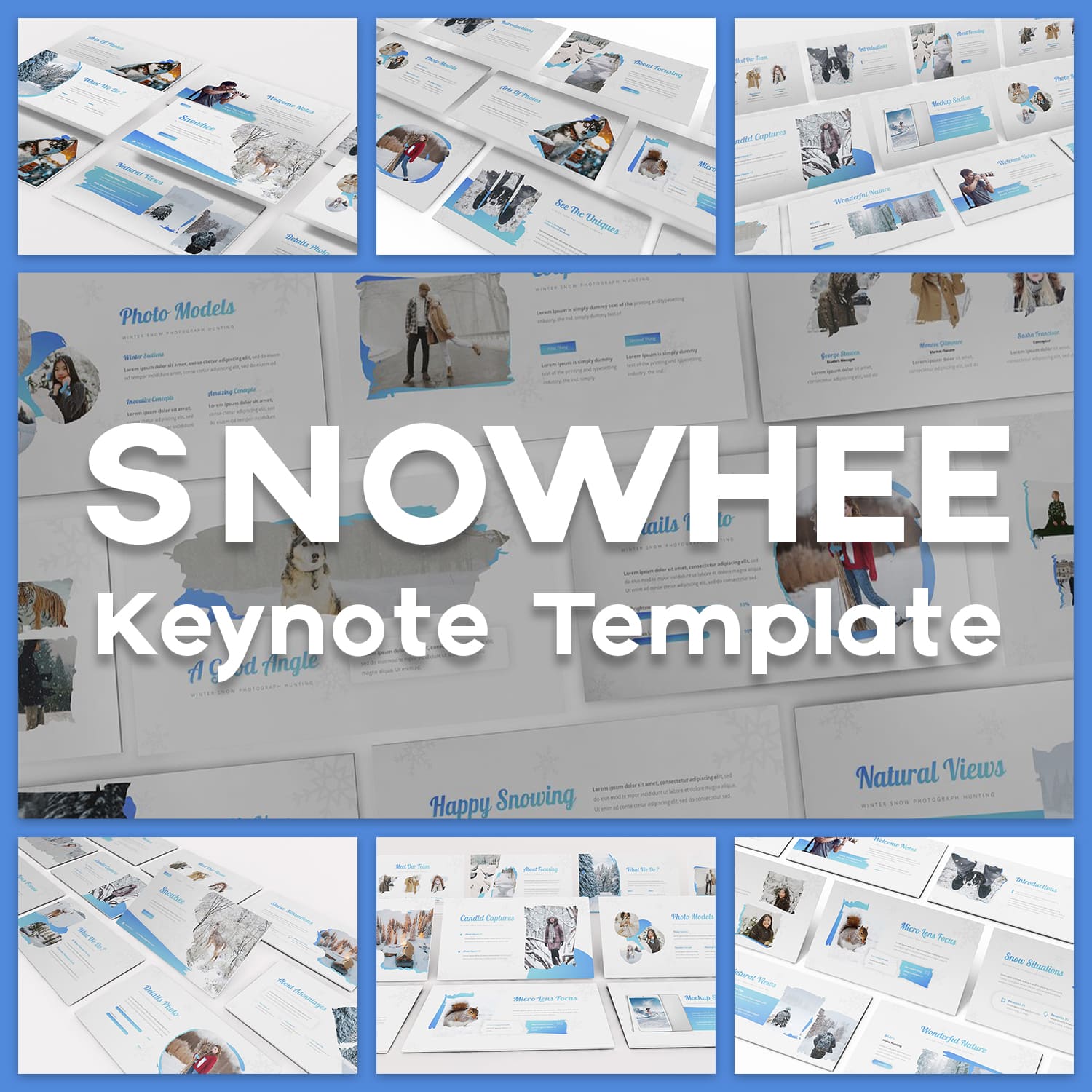 snowhee keynote template cover image.