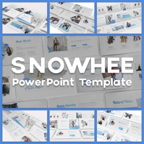 snowhee powerpoint template cover image.