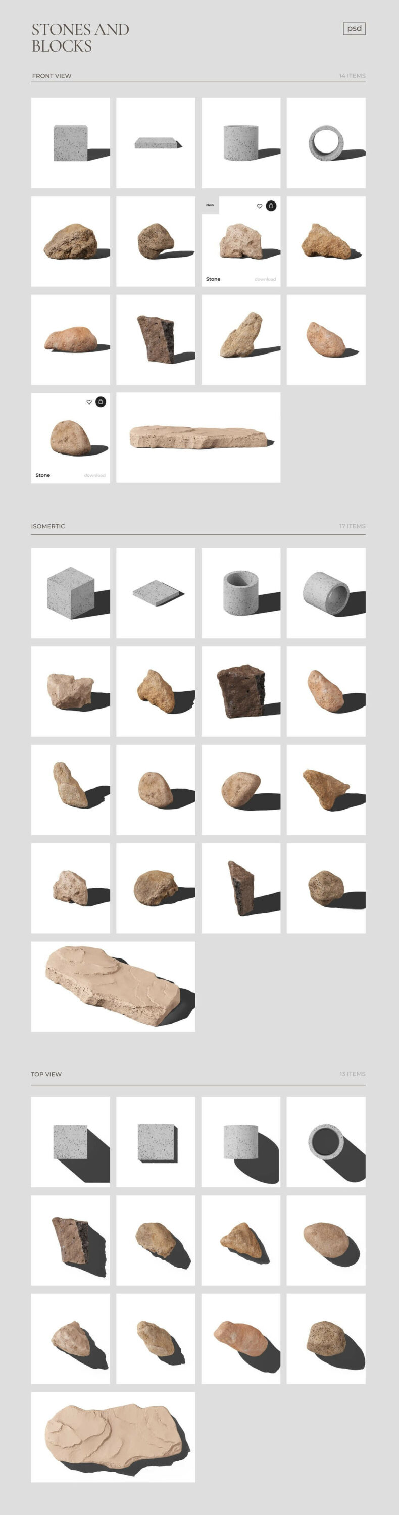 Stone and Blocks.