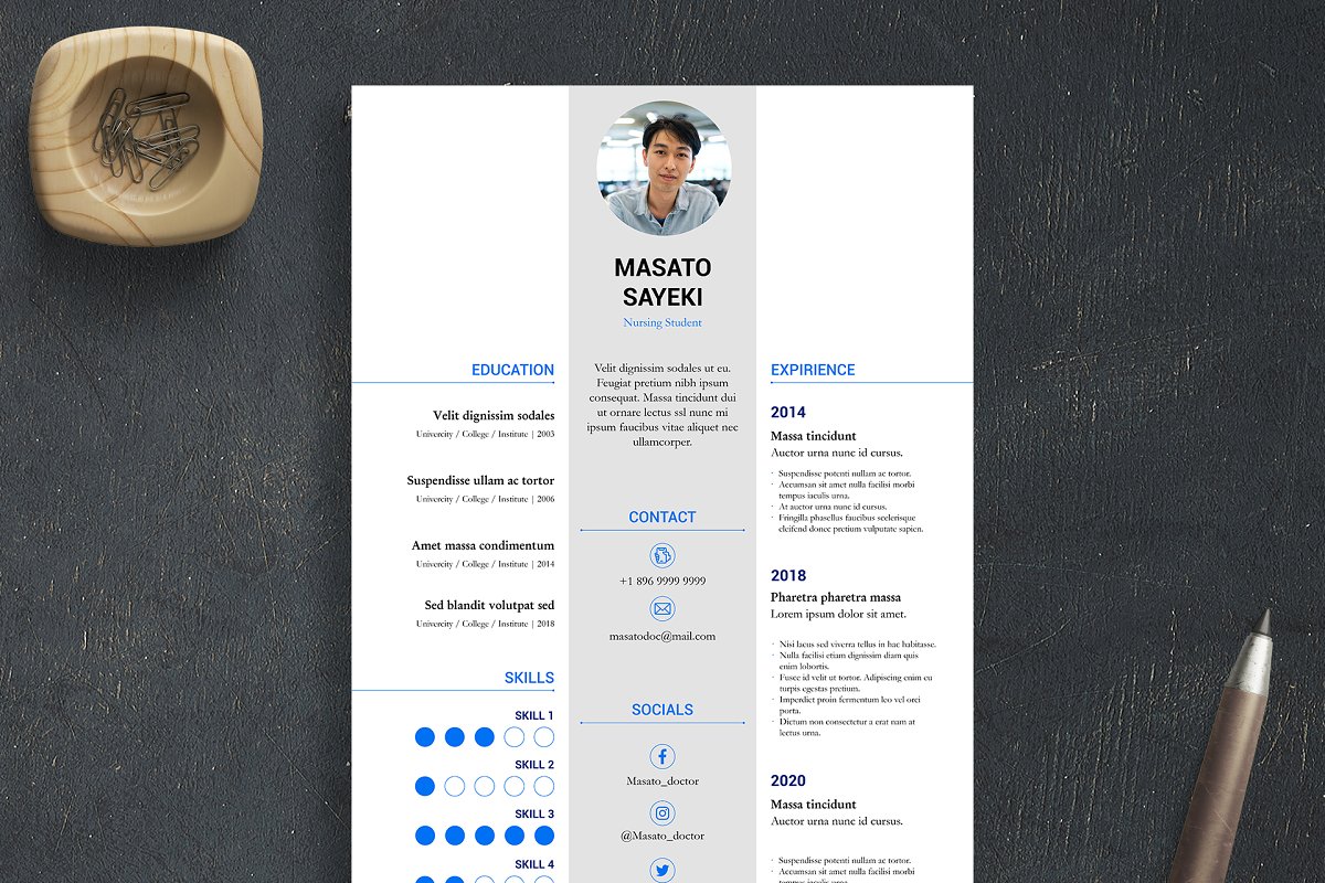 Medical Adviser Resume Template preview.