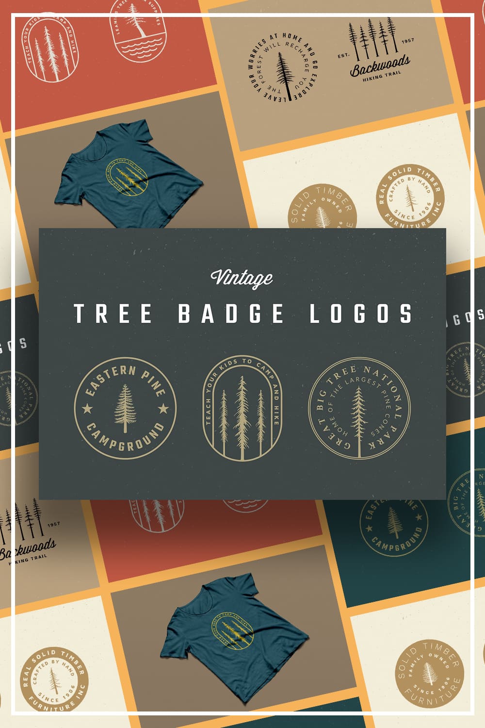 vintage tree badge logos pinterest image.