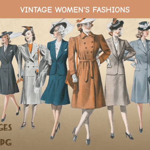 vintage womens fashions cover image.