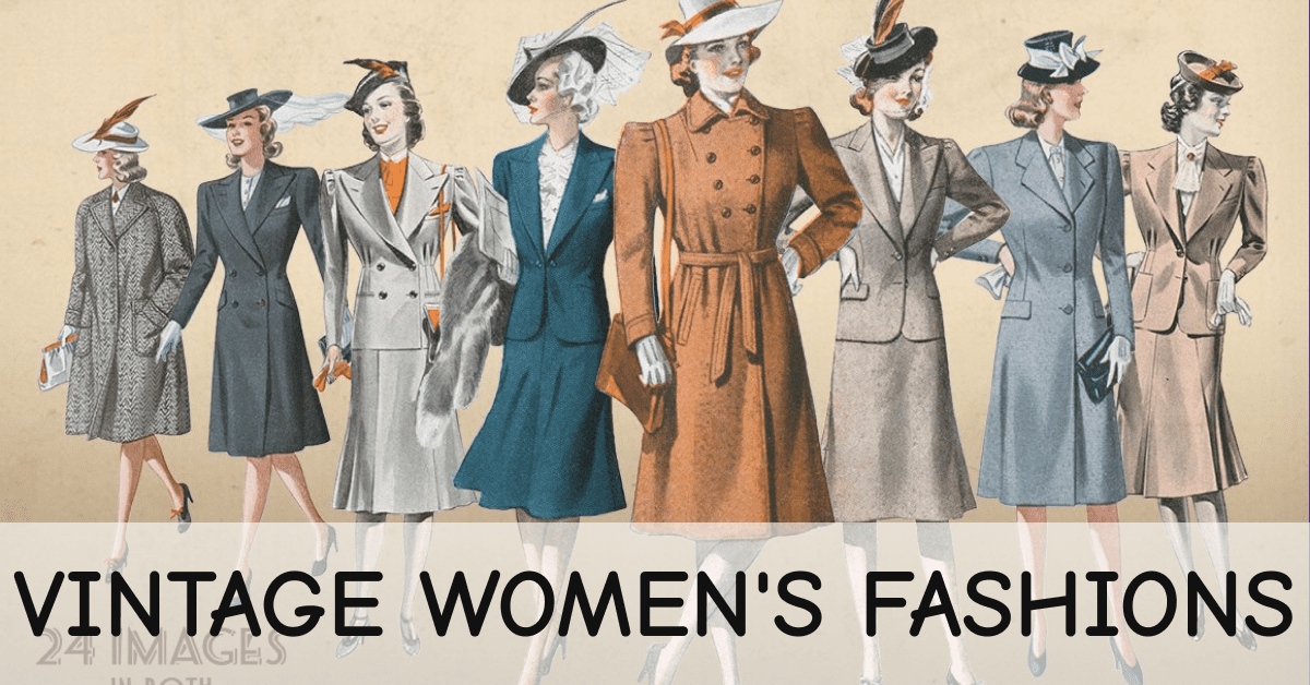 vintage womens fashions facebook image.