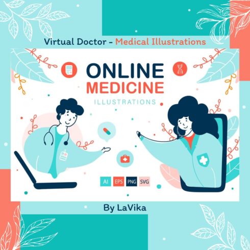 virtual doctor medical illustrations cover image.