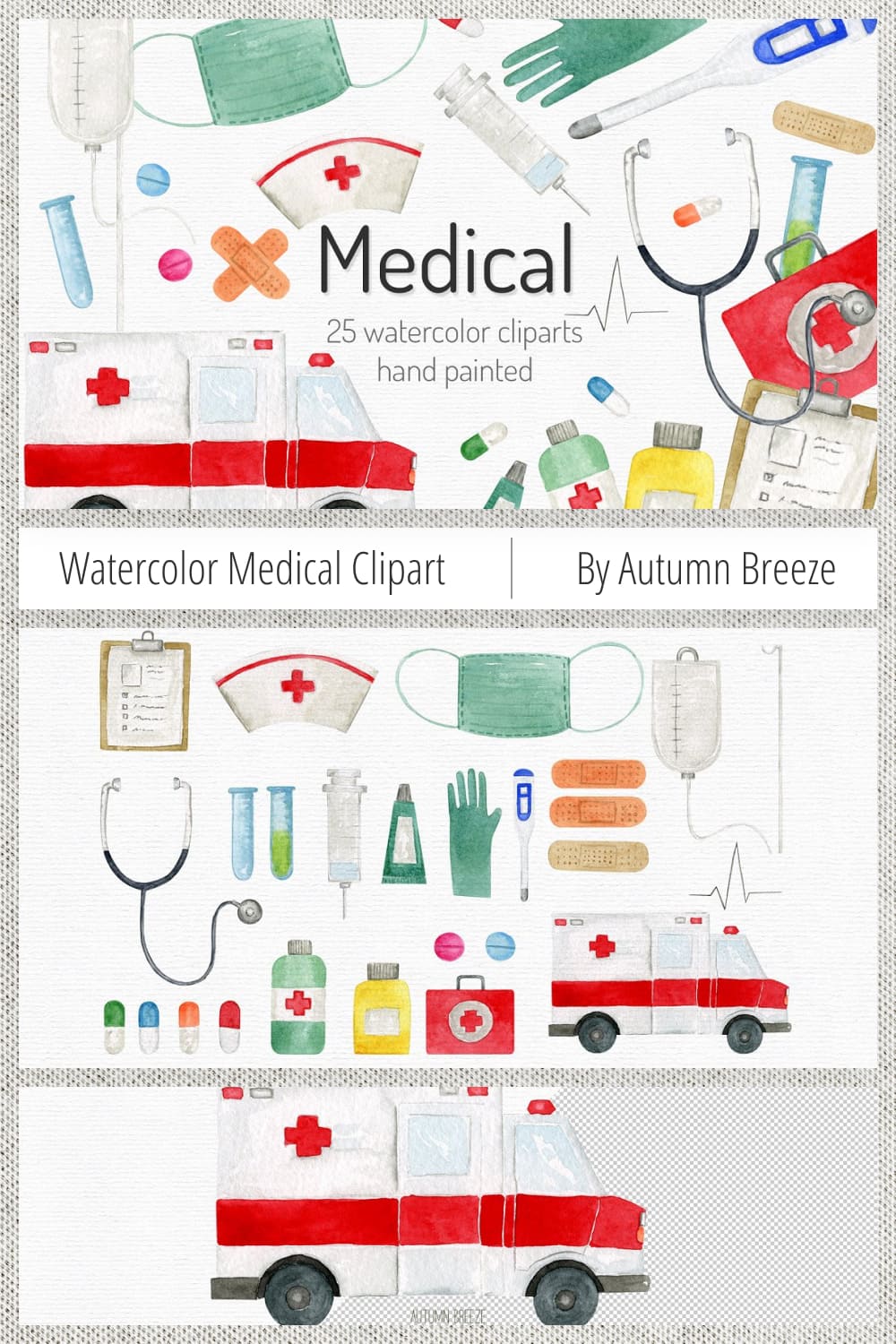 watercolor medical clipart pinterest image.