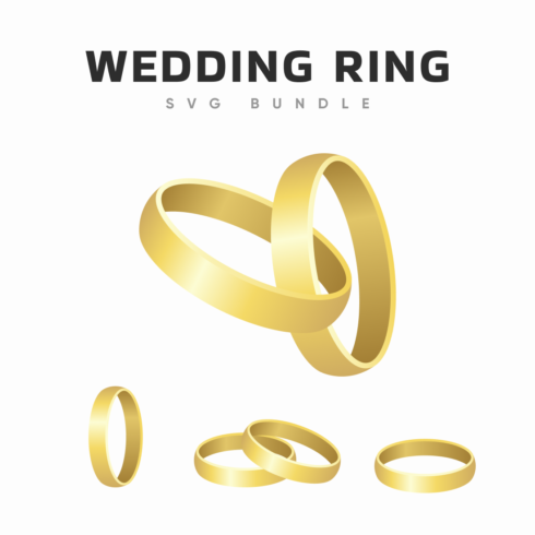wedding ring svg bundle cover image.