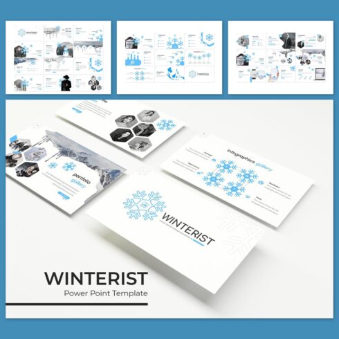 winterist power point template cover image.