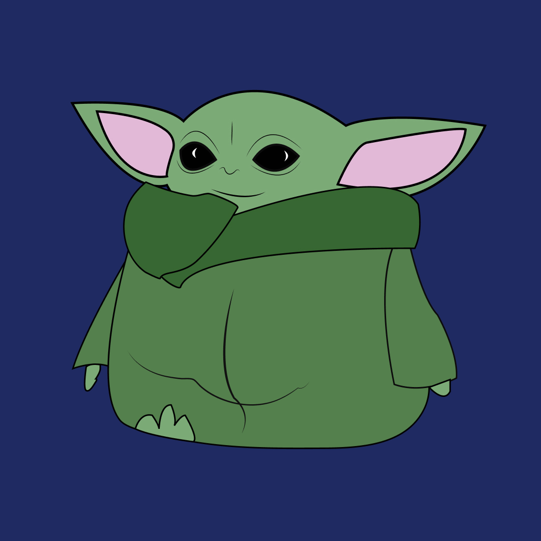 Baby Yoda SVG for Cricut cover image.