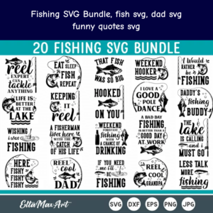 Fishing SVG Bundle, Fish Svg, Dad Svg, Funny Quotes Svg – MasterBundles