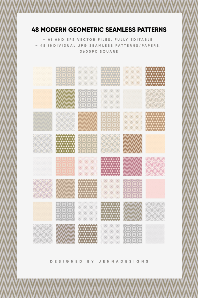 48 Modern Geometric Seamless Patterns – MasterBundles