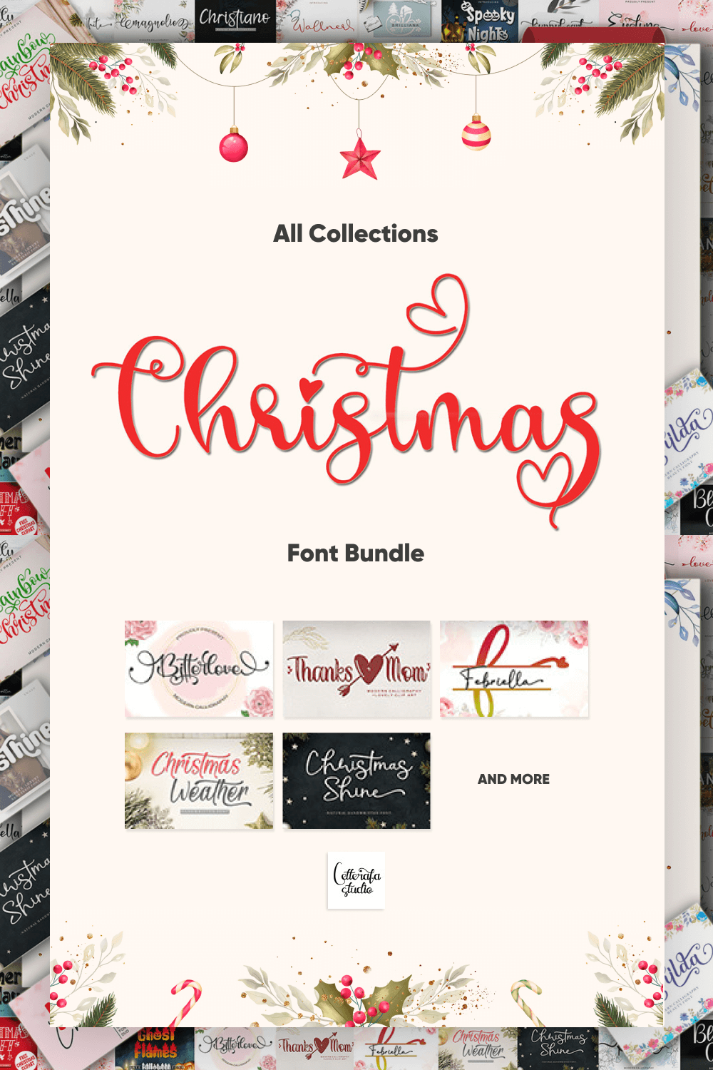 Image about All Collections Christmas Font Bundle.