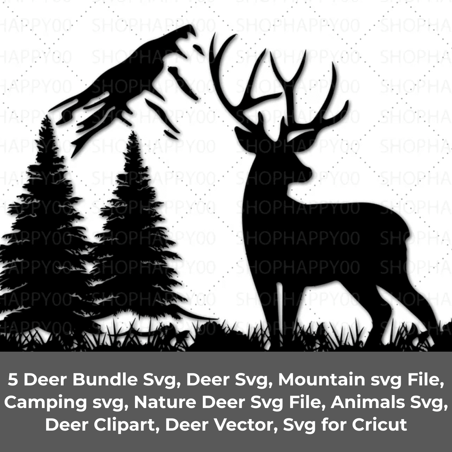 Nature Deer SVG File.