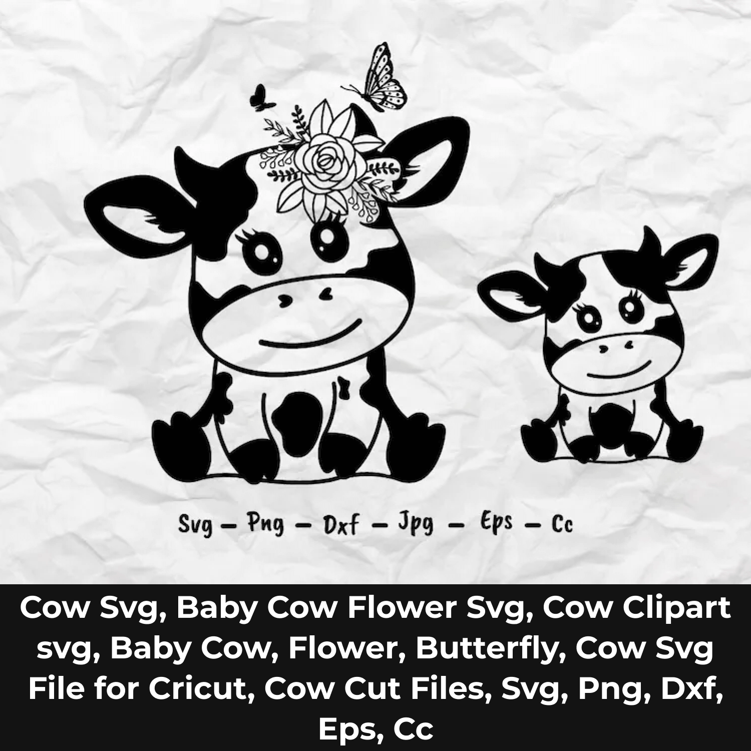 Svg cow clipart svg baby cow.