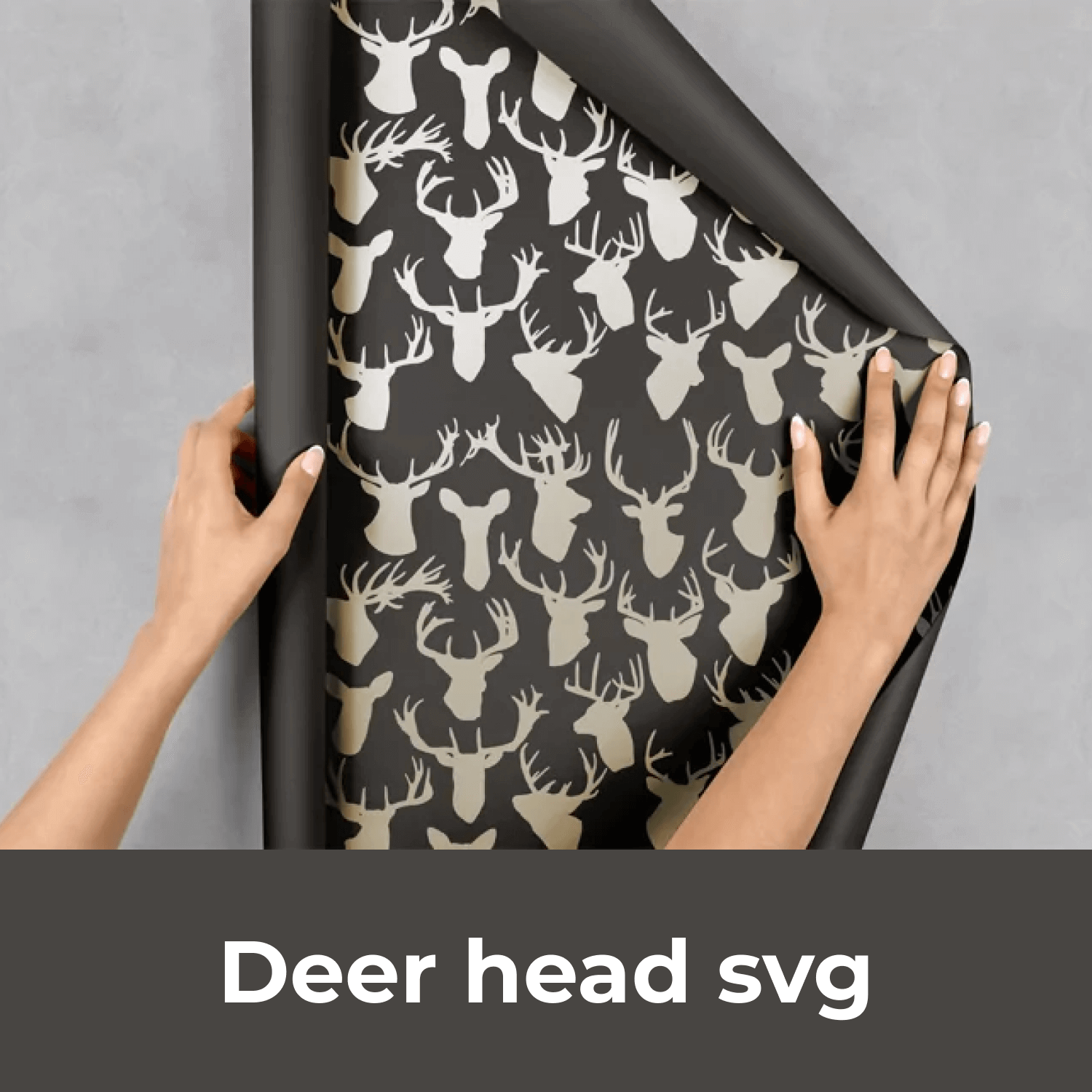 Brown Paper with Deer Head SVG.